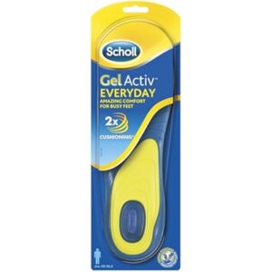 scholl gel activ everyday men insoles cushion shock during everyday activities 103.2